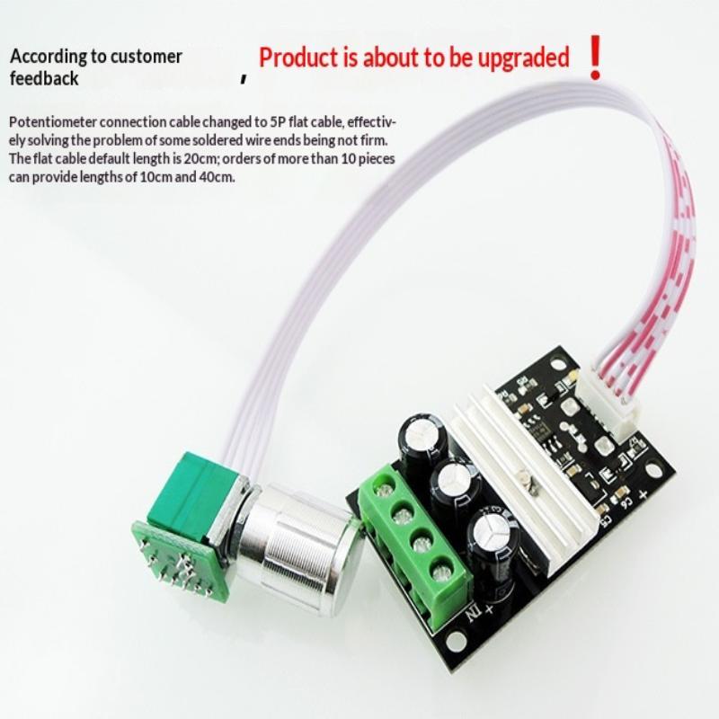 DC Motor Speed Controller 6V-28V Adjustable Knob Easy Installation Compact Size for DIY Electronic Model Car Projects