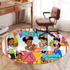 Custom Name Gracie's Corner Printed Round Rug Carpet Chair Rug Area Rug Entryway Doormats,for Office Chair Living Room Bedroom Kitchen Room.