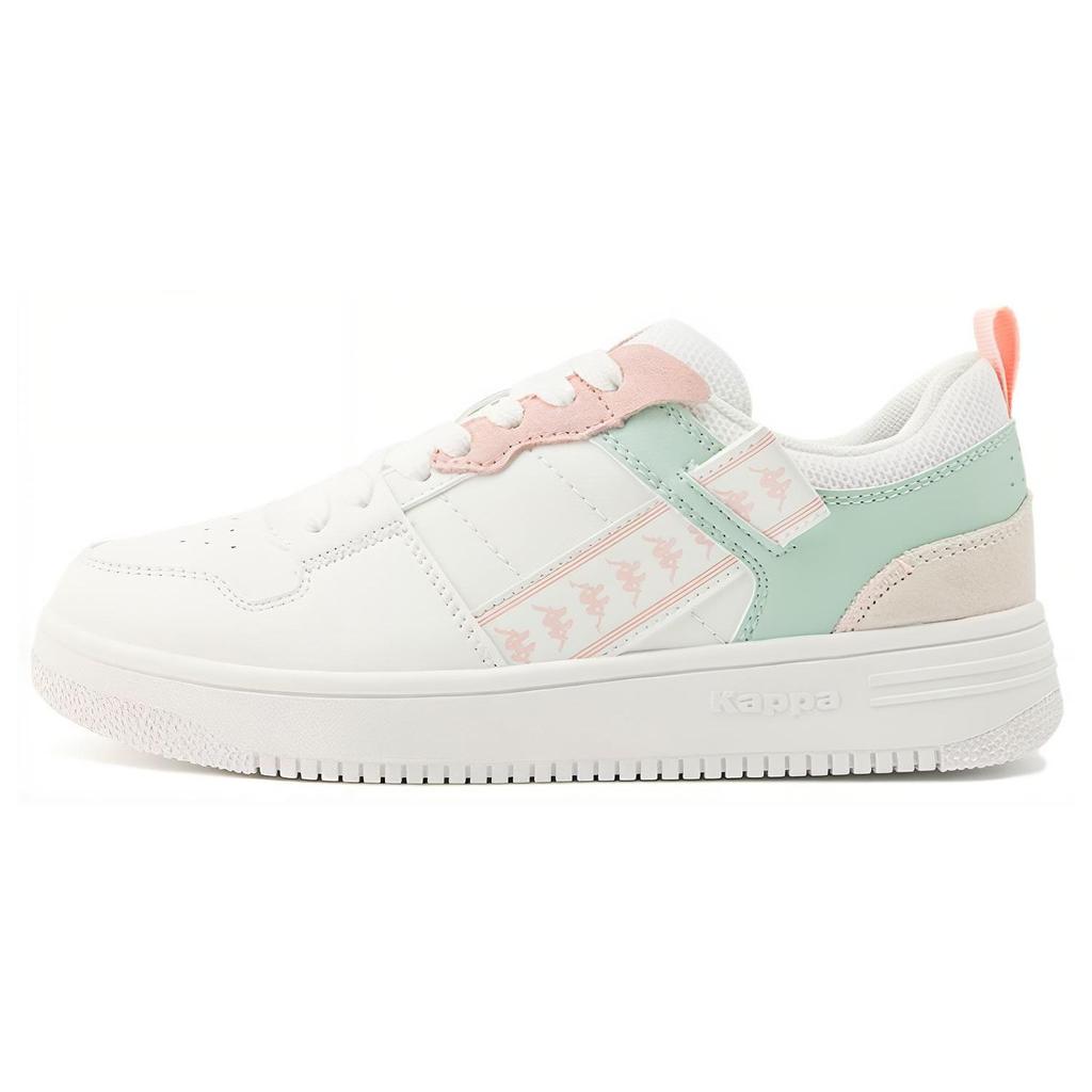 Kappa Casual Skate Shoes Durable Breathable Low-Top Women Sneaker White Lake-Green K0D65CC01-012A