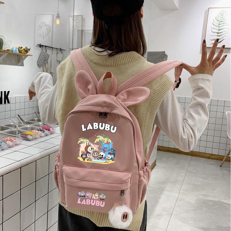 3Pcs/set Cute Printed Backpack Lunch Bag Pencil Case Children Girl Boy Mokoko Student Schoolbag Zimomo Kid Gift Mochila