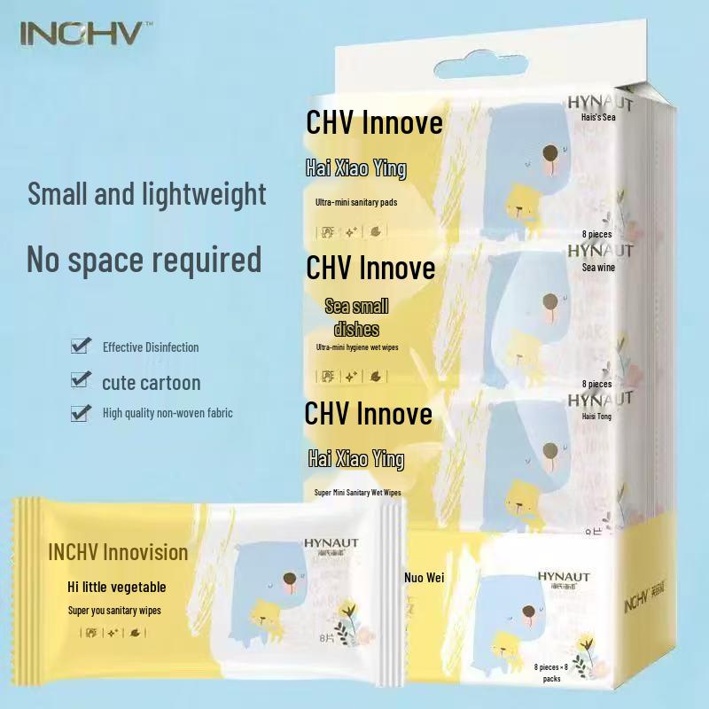 Innova Mini Portable Wet Wipes 8 packs