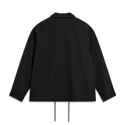 Li Ning Sports Lifestyle Series Letter Logo Printed Polo Sports Jacket Men Jacket Black AJDT739-1