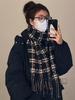 Korean imitation cashmere plaid scarf winter women's new atmosphere couple versatile warm scarf shawl winter