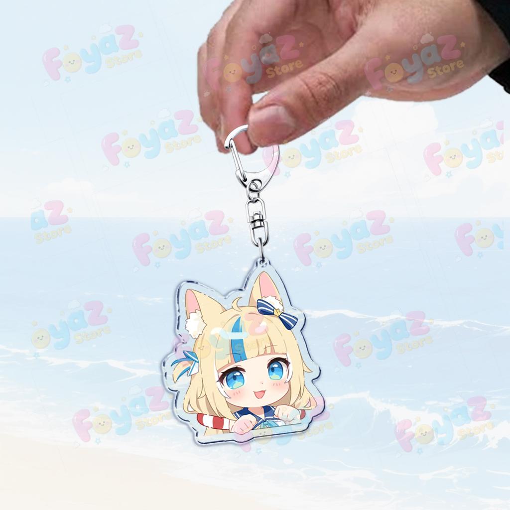 Cute Cartoon Sameko Saba Keychain Llavero Accessories Bag Cute Animal Kawaii Farming Charm Women's Keyrings Fans Gift