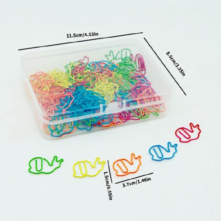 Creative Quality Metal Snail Shaped Paper Clips, Set Of 100 Multifunctional Office School Document Craft Accessories
