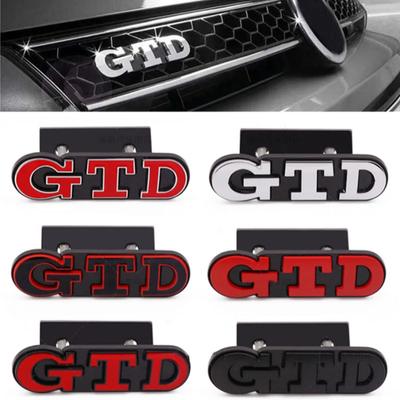1 bucăți 3D metal mașină grilă frontală logo GTD portbagaj spate Golf emblemă emblemă pentru V/olkswagen V/WG/olf 4 5 6 7 7 MK4 MK5 MK6 MK7 MK8