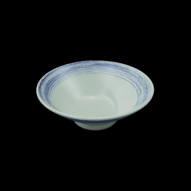 Fulu Donghao 9.5-inch Blue Rim Melamine Noodle Bowl