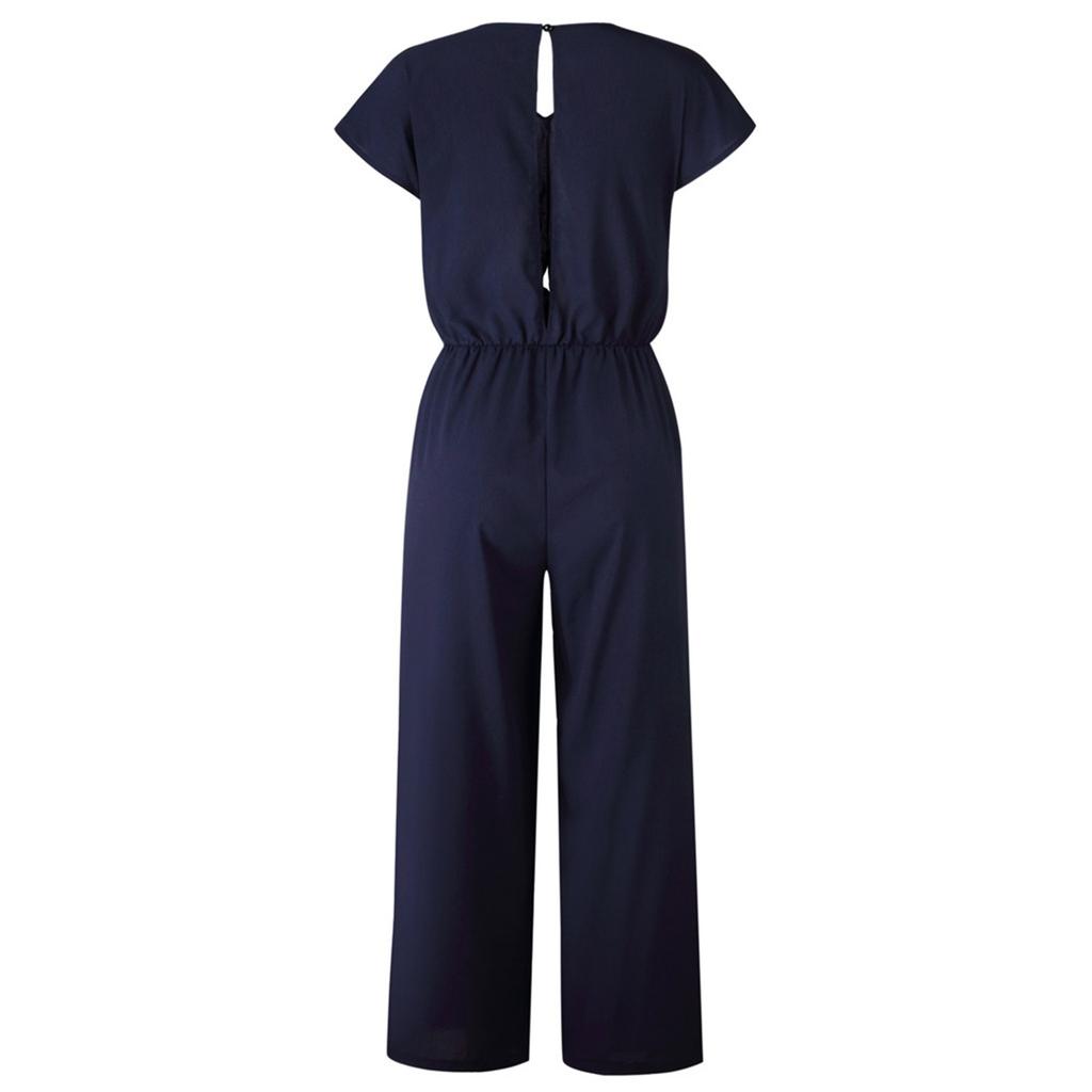 Dame Sommer V-hals Kortermet Romper Jumpsuit Playsuit