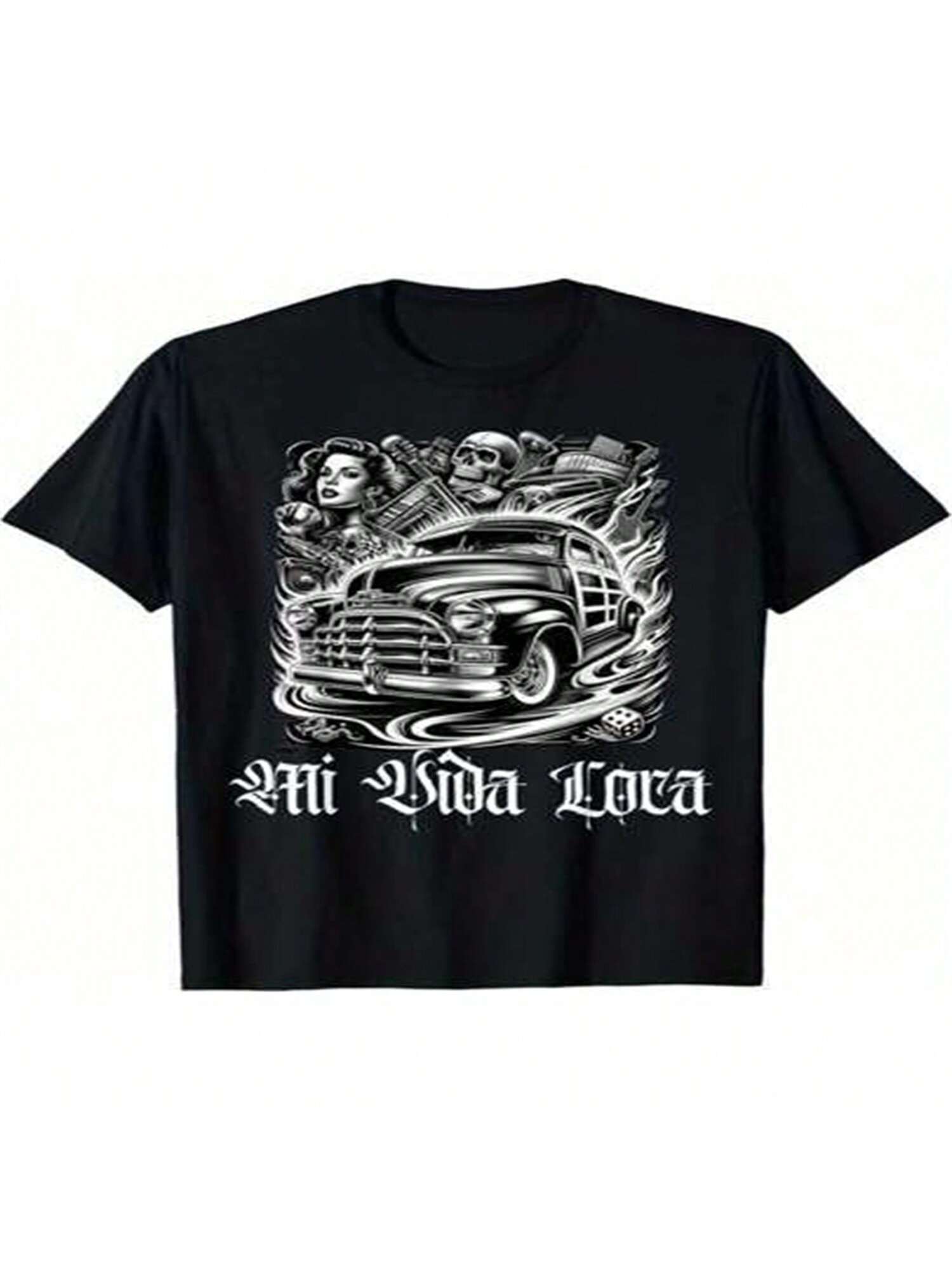 Mexican Lowriders Classic Mi Vida Loca Woody T-Shirt S разноцветный