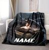 Custom Name Batman Catwoman Flannel Blanket Throw Blanket Soft Warm Sofa Bed home Decor Unique Gift