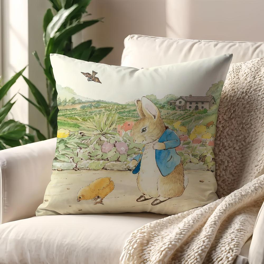 Cute Kawali Peter R-Rabbit Cushion Cover For Pillow Printing Sofa Decoration Home Car Room Coffee Shop Office Nordic Simplicity