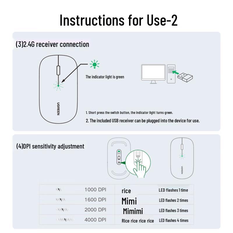 Ugreen Wireless Bluetooth Dual Mode Mouse