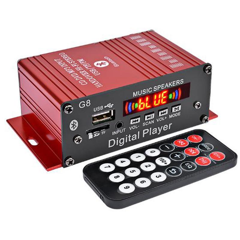 12V 200W 4-Kanal Digitaler Leistungsverstärker Stereo Bluetooth AUX FM MP3 Für G8 Auto