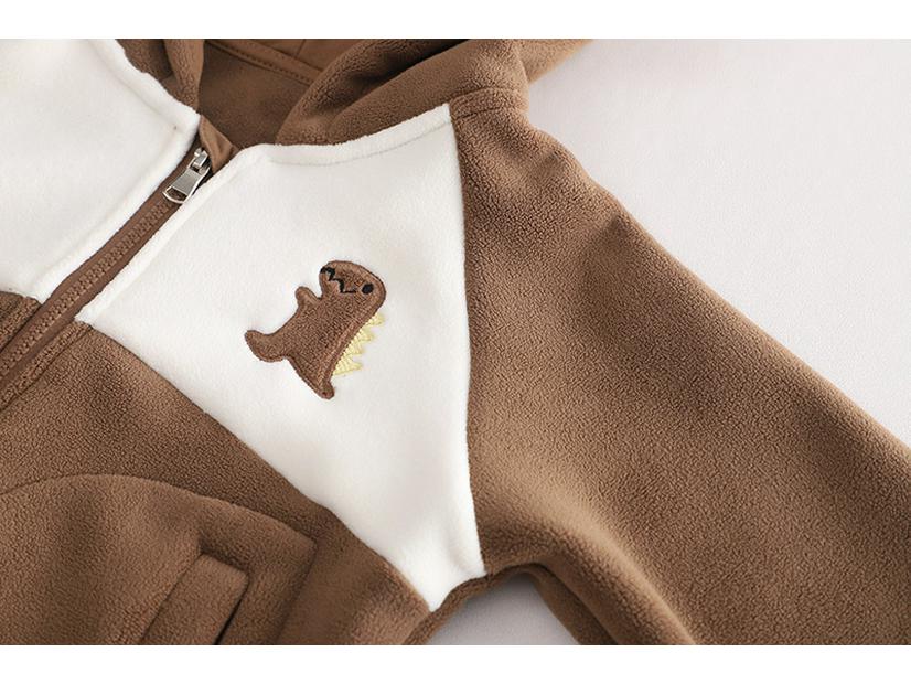 Boys' Fleece Hooded Jacket & Pants Set - Korean Style Winter Fashion