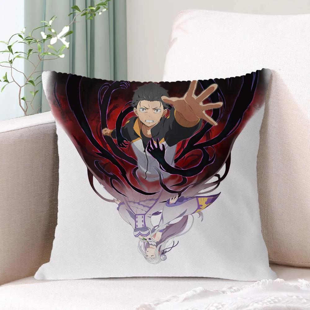 Pillow Cover Emilia (Re:Zero) Decorative Pillows For Sofa Cushion Covers Home And Decoration Luxury Living Room Decoration Throw