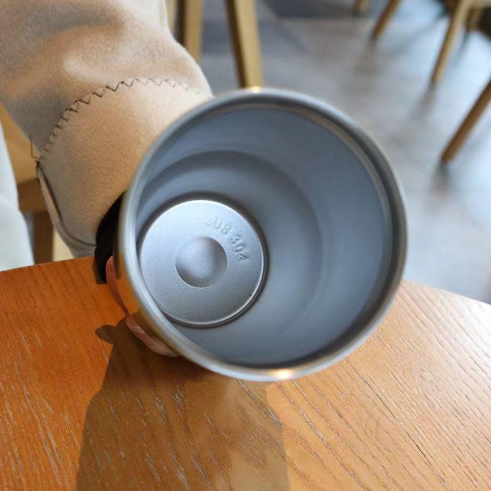 With Straw Gradient Thermos Cup 30oz Car Cup Milk Stainless Steel Insulated Cup  Outdoor