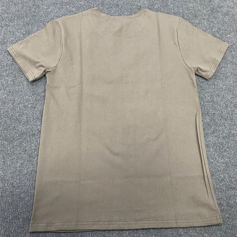 T-shirt da uomo in puro cotone stampato Y2K europeo e americano top a maniche corte largo