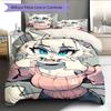 Anime Pattern Bedding Quilt Set Quilt Cover Pillowcase Home Decoration Birthday Gift (1 * Duvet Cover + 2 * Pillowcase, Without Core)