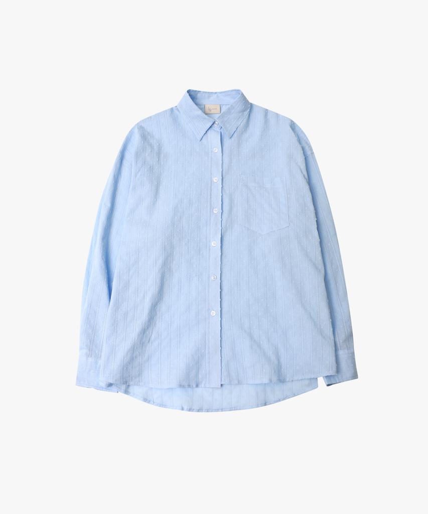 LOSSYROW Jasmine Cotton Wide Shirt Blue