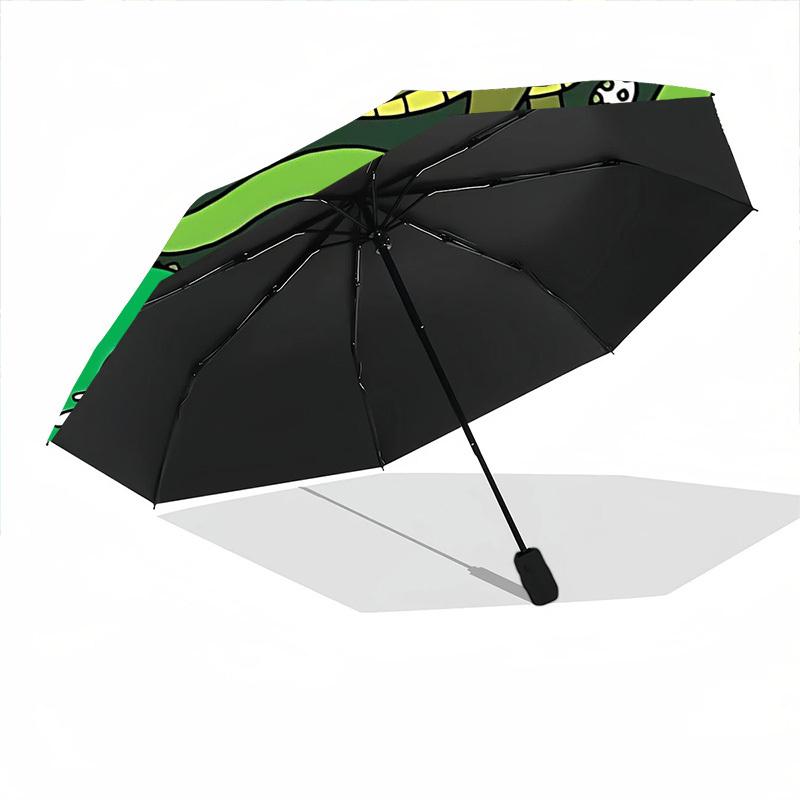1pc Dinosaur Pattern Automatic Folding Umbrella Portable Collapsible 8-Rib Umbrella for All Seasons, Casual Outdoor Accessory, Perfect Gift