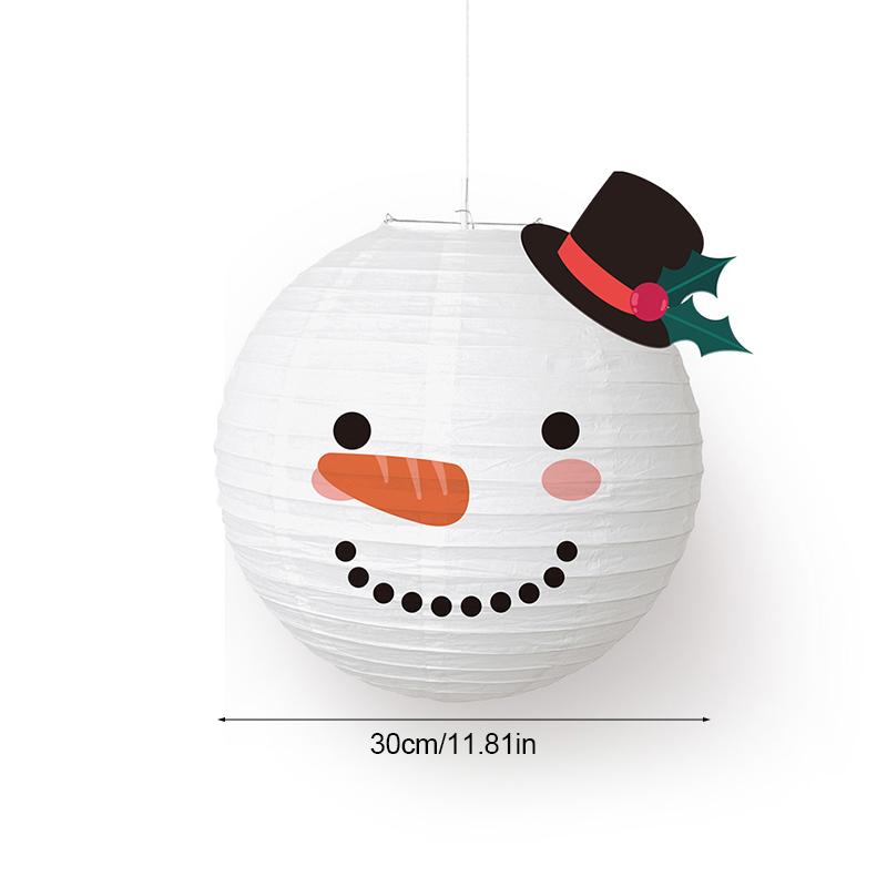 Cartoon Christmas Paper Lantern 2025 Christmas Party Home Hanging Lamps Ornaments DIY Decoration 2026 New Year Kids Gifts Favors