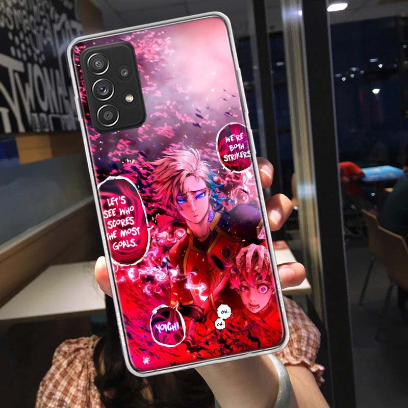 Blue Lock Anime Phone Case for Samsung A54 A57 A37 A17 A14 A15 A12 A24 A34 A55 A35 A25 A52S A07 A05S A04S A22 A32 A72 Galaxy Not