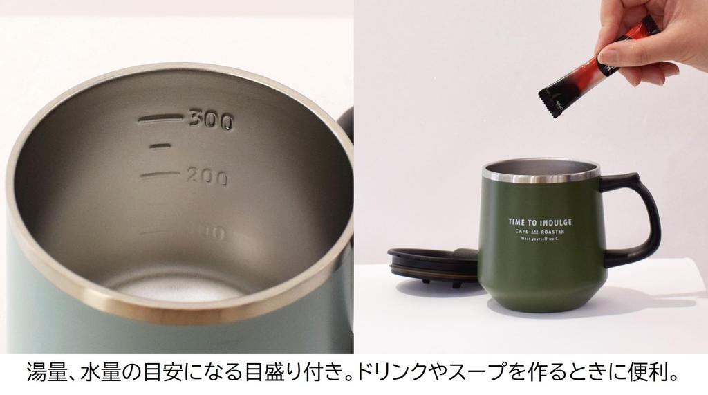 Sabu Treats Graduated Stainless Steel Thermos Product 391415 Mug, Mint, 400mL, Code