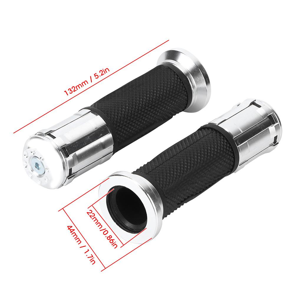 Motorcycle Non Slip Handlebar Hand Grips Modification Accessory 22mm(Black )