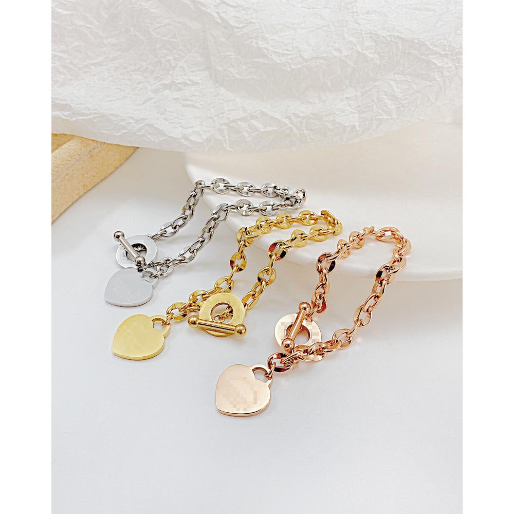 China Factory 316l Stainless Steel Jewelry Rose Gold Heart Shape Bracelets for Women the Holy Bible Proverbs
