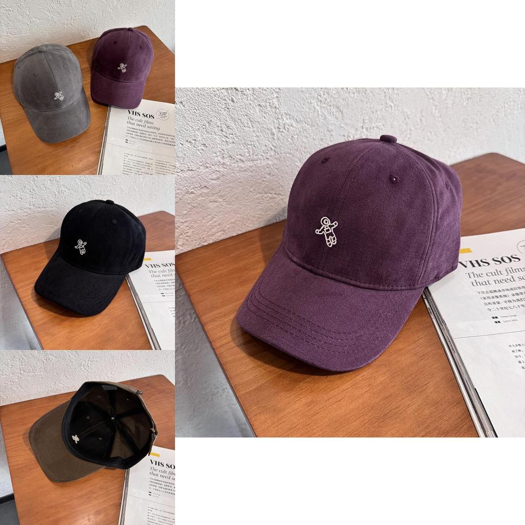 Cotton Embroidered Cartoon Baseball Cap With Sunshade For Women And Men Spring Summer