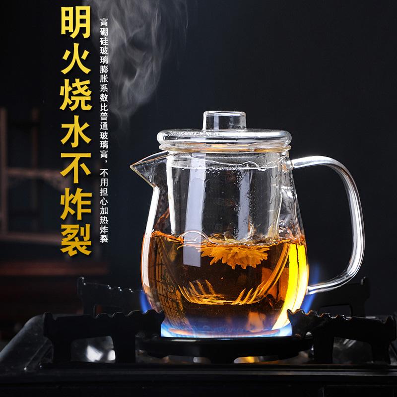 HMLOVE Glass Teapot Penguin Shape Chinese Tea Ceremony Transparent Teawear Set Cup Filter High Boron Silicon Janpanese Pot 500ML