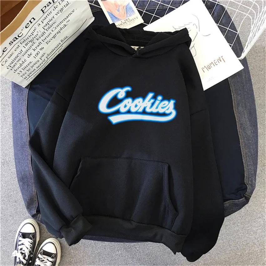 Fashion Cookies Printed Women Hoodies Hip Hop Fleece Woman Casual Male Punk Gothic Y2K Clothes Hoody Pullover Unisex Streetwe