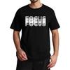 Aiyino Men's Focus Graphic Tee Motion Text Short Sleeve 100% Cotton