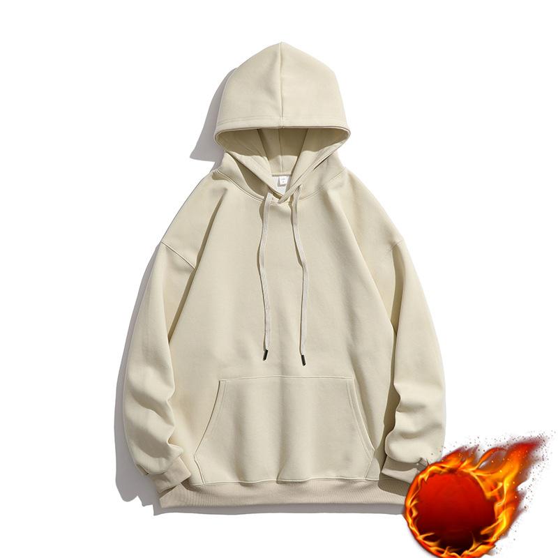 Vyriškas medvilninis džemperis su gobtuvu rudeniui ir žiemai, su aksomu, madingas, sunkus, universalus viršutinis drabužis, laisvi kasdieniai marškiniai vyrams