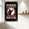 Vintage Distressed Metal Sign 'STAY LOW, GO FAST' with Sniper Figure - Tactical Paintball Shooting Sports Wall Decor for Man Cav