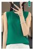Women's Solid Color Ice Silk Knit Camisole - Sleeveless, Round Neck, Perfect Summer Pullover Layer