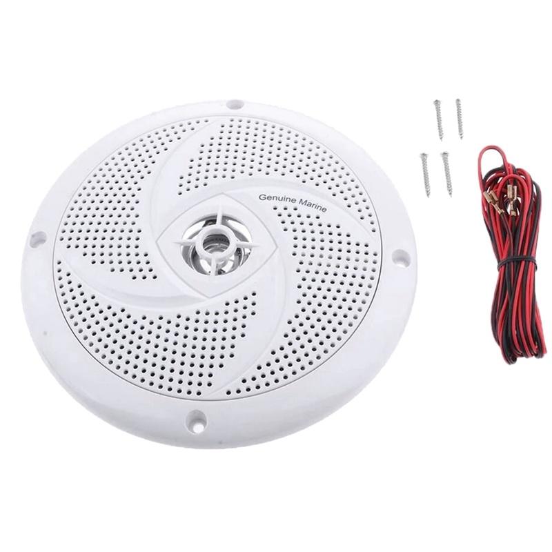 2Pcs Yacht Waterproof Round Speaker System for Car RV Boat Sound Speaker