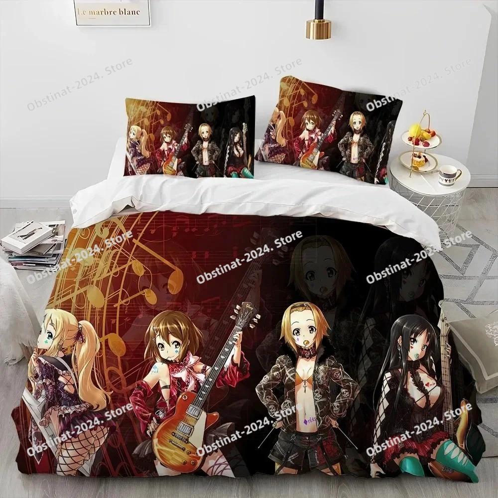 K-ON Kawaii Dívky Anime Ložní Set Chlapci Dívky Twin Queen King Size Povlak na Peřinu Povlak na Polštář Postel chlapci Dospělí Domácí Textil