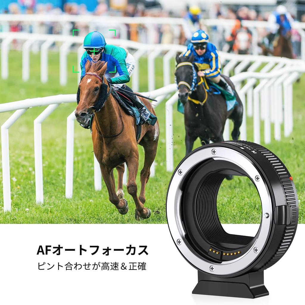 K&F CONCEPT Electronic Contact Mount Adapter EF-EOS R with Autofocus Function, Compatible with Canon EF/EF-S Mount Lenses, RF Mount Camera Conversion,
