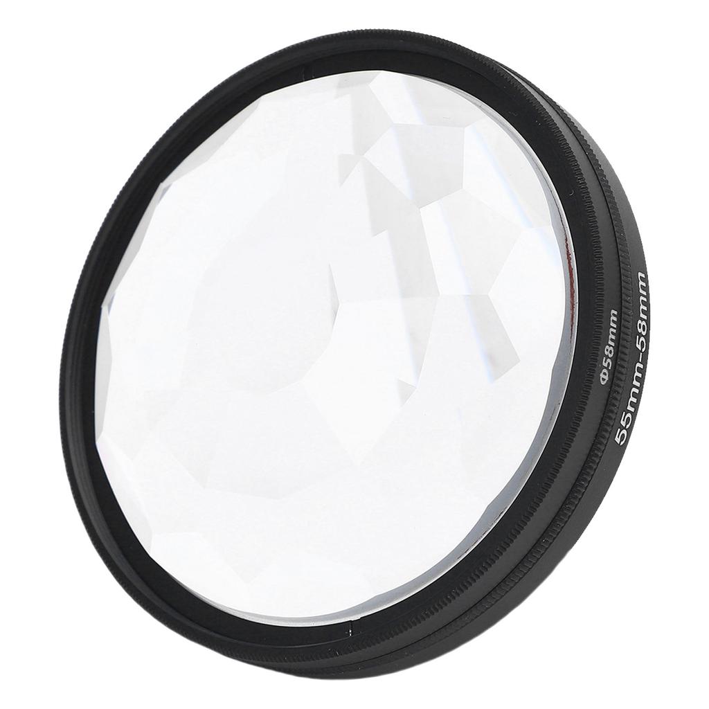 Kaleidoscope Filter 58mm Glass Prism Special Effects for Film Anamorphic DSLR Film Video Photography Camera Lens