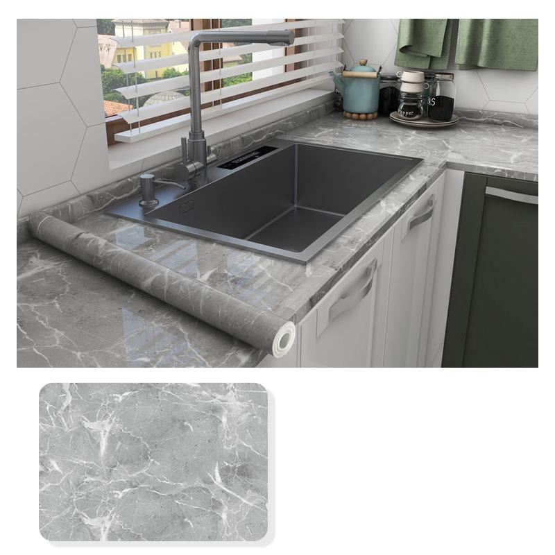Imitation Marble Thickend Self-adhesive Kitchen Cooktop Protective Film Marble Desktop Film High Temperature Oil Resistant Sticker
