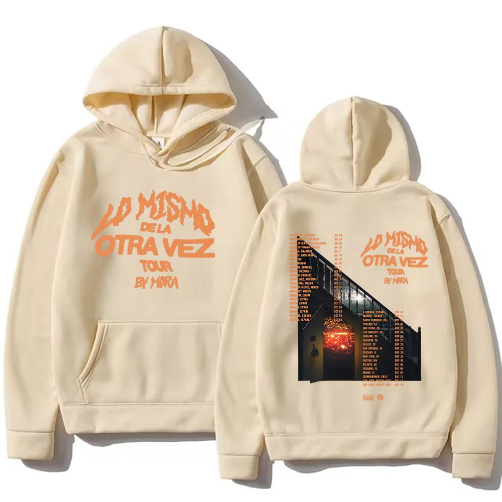Mora Trends 2025 Hoodie Mora Lo Mismo Dela Otra Vez Tour Sweatshirt Unisex Creative Aesthetic Pullover Fall Casual Loose Clothes
