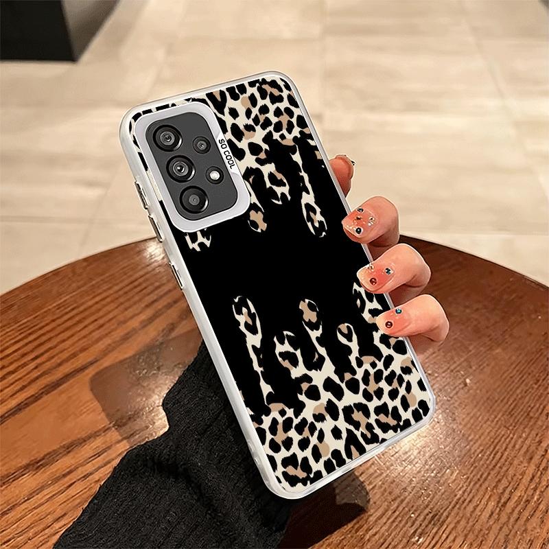 Leopard Print Trend Desgin Soft Phone Case for Samsung A17 A16 A15 A14 A13 A57 A56 A55 A54 A53 A37 A36 A35 A34 A33 A26 A25 A24 A