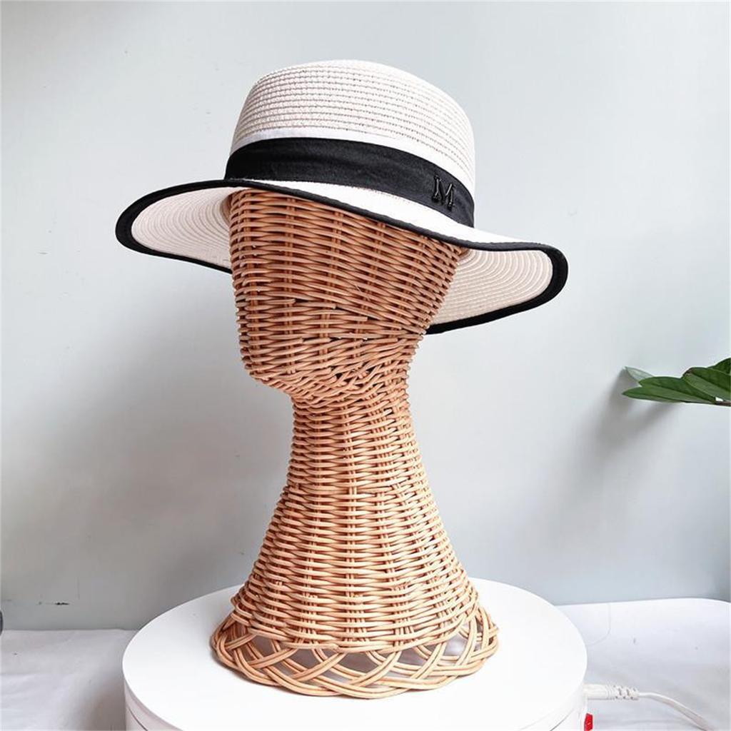 Elegant Hat And Wig Holder Rattan Crafted Mannequin Head Headwear Showcase Rack For Fashion Enthusiasts