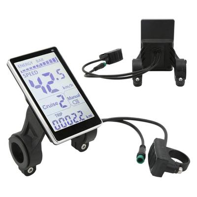 Electric Ebike Display 5 Pin 24V 36V 48V 60V Bike Odometer Universal Scooter LCD Panel Screen 31.8 22.2MM Electric Bike Power Meter