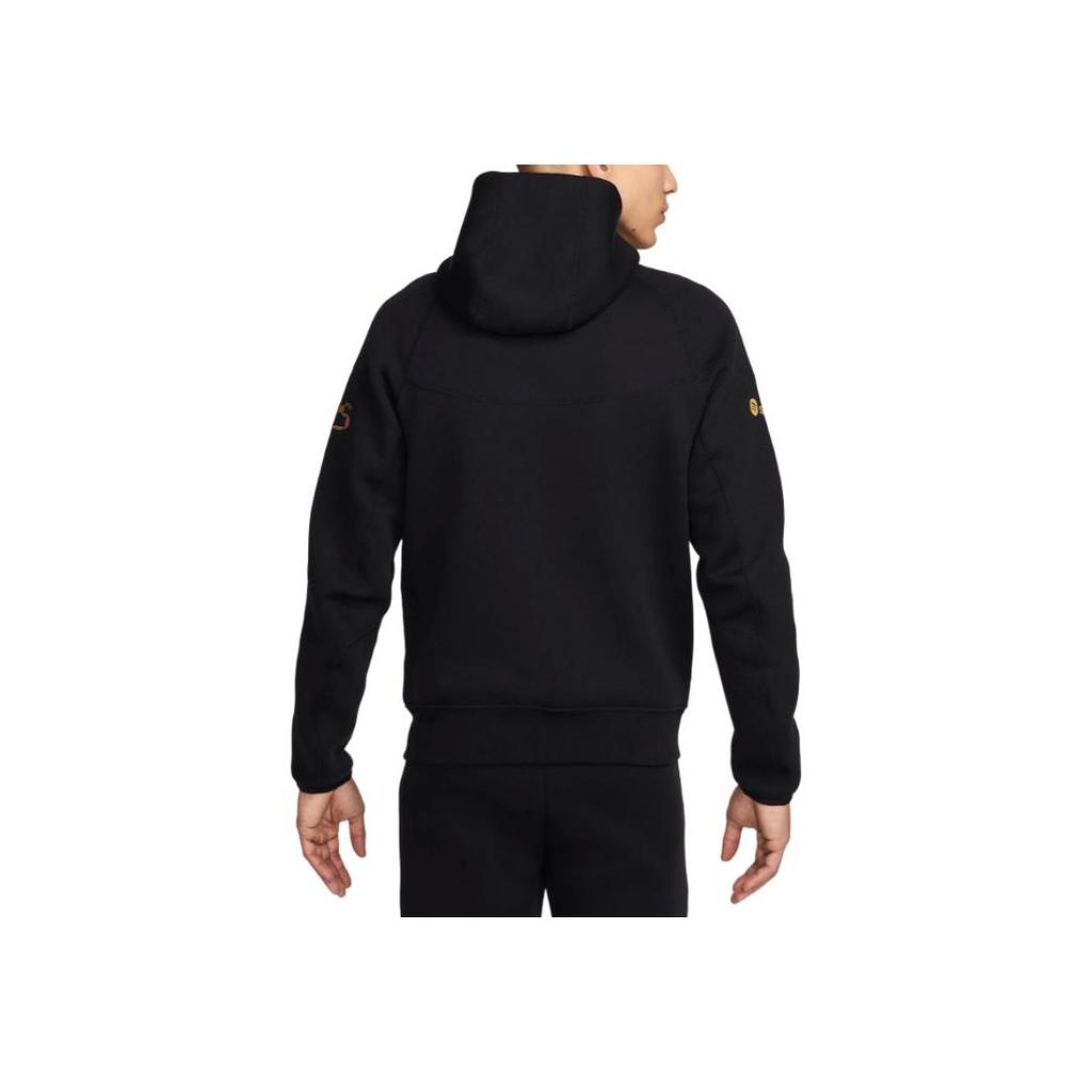 Nike FC. Barcelona Tech Fleece Windrunner Logo Geborduurde Zip-Up Mode Hoodie Heren jassen Zwart HF7724-011