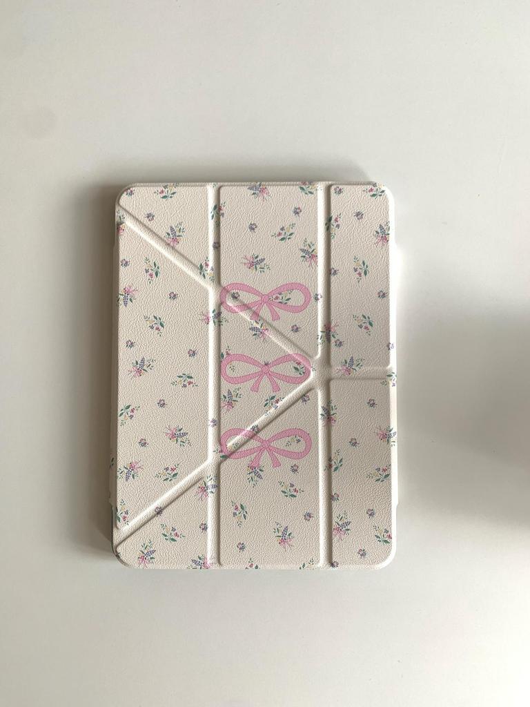 Floral Print iPad Pro 2021 / iPad Mini 6 Case with Three Bows