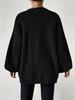 2026 Women's Solid Color Knit Loose Cardigan Sweater - Versatile, Simple, and Cozy
