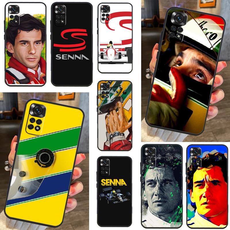 Racing Ayrton Senna Cover For Xiaomi Redmi Note 11 12 10 9 8 Pro Note 11S 10S 9S Redmi 10C 10A 9C 12C Back Case