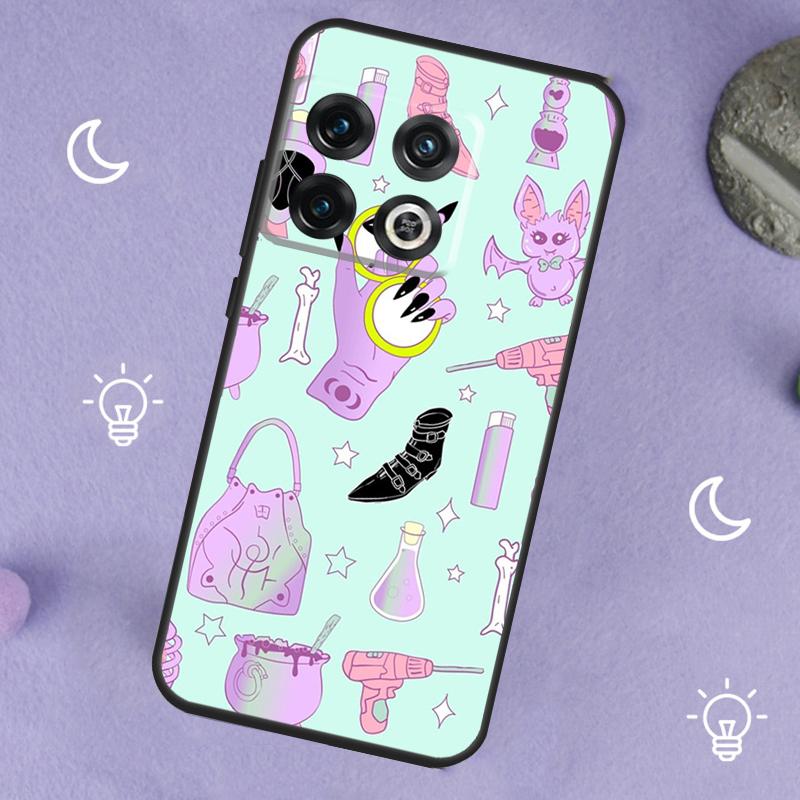 Girly Pastel Witch Goth Pattern For OnePlus Nord 5 CE 2 3 4 Lite N20 N30 Case For OnePlus 15 13 12 11 10 13T 10T 10R 12R 13R